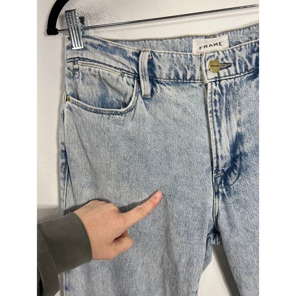 Frame Denim Women's 27 Le High Straight Jeans in Whisper Blue Capsule Everyday - Picture 6 of 10